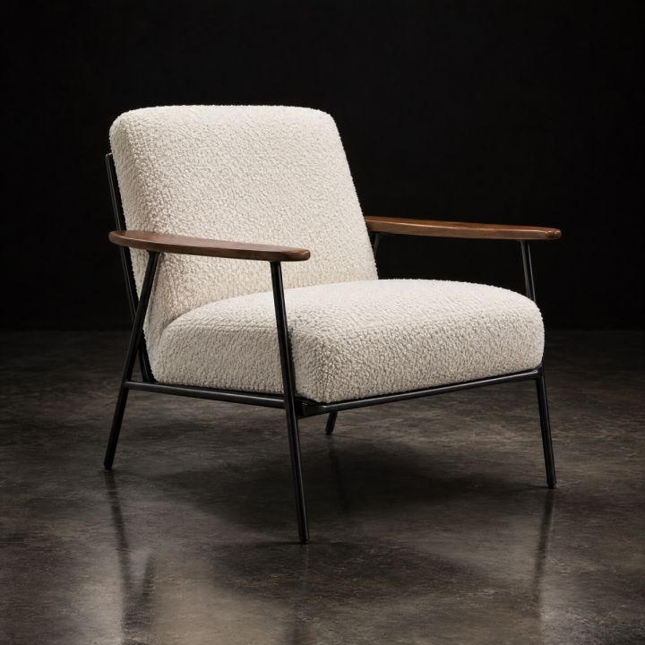 White lounge armchair
