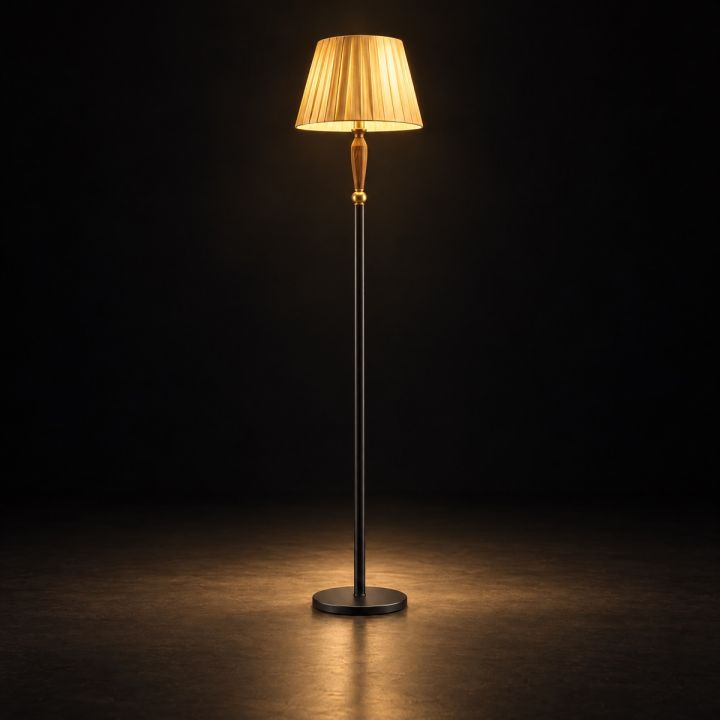 Gold floor lamp