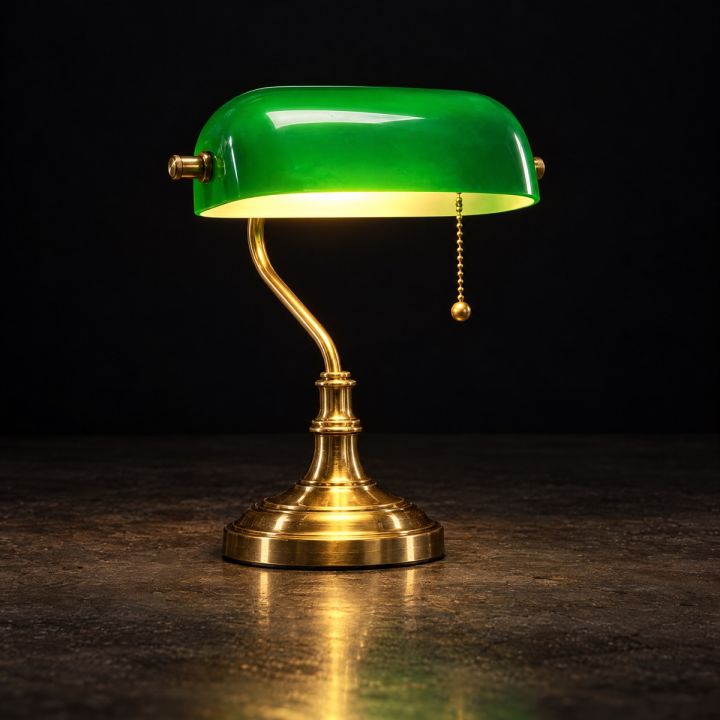 Green banker's lamp