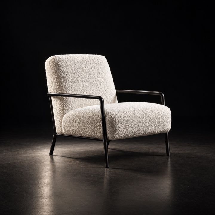 Bouclé armchair