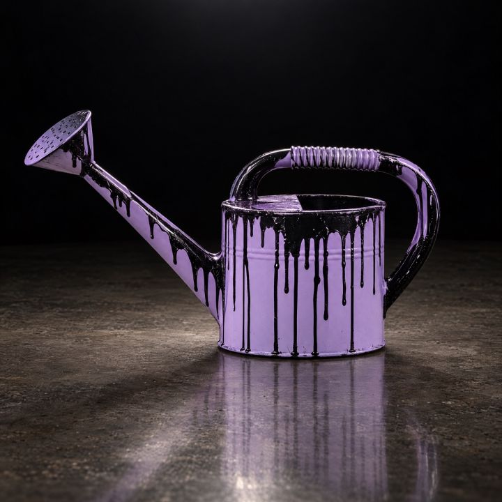 Painted watering can