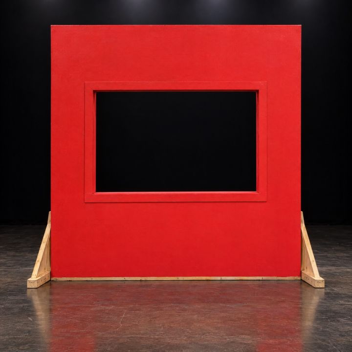 Red flat with window