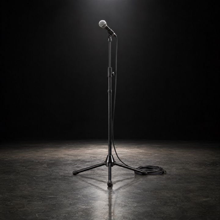 Microphone on stand