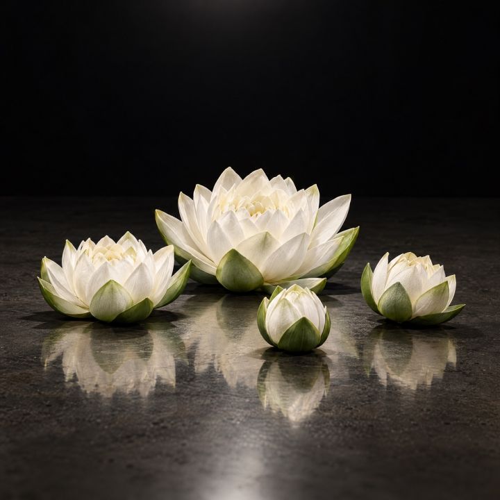White lotus flowers