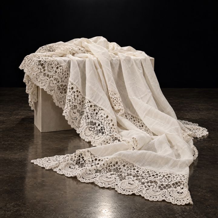 Lace & white fabrics