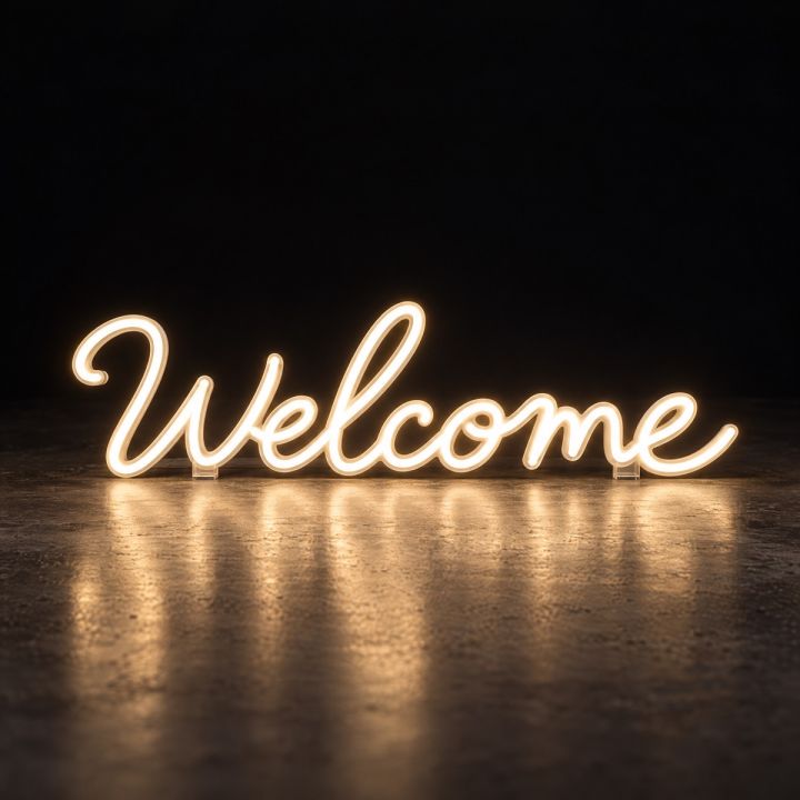 Welcome neon sign